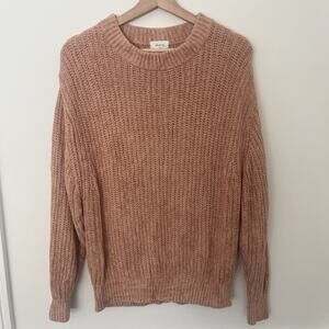 Wilfred Free Fishermans Chenille Sweater Medium Dusty Pink‎